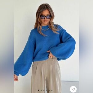 Princess Polly Harmony Sweater - Blue